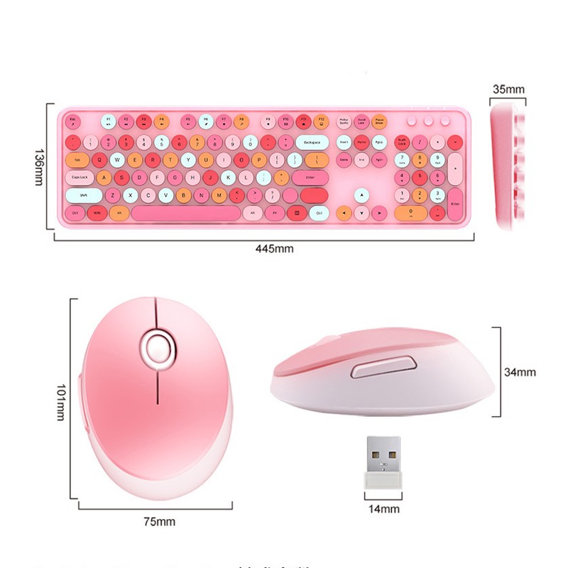 Juego de teclado y mouse para el hogar de computadora portátil de escritorio de 2,4 g