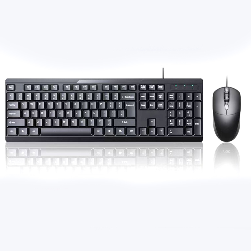 Teclado y mouse con cable de oficina